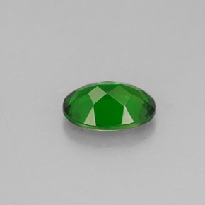 0.79캐럿 천연 그린 크롬 디옵사이드, 타원형 컷, 7×5 mm, VS