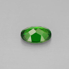 0.77캐럿 천연 그린 크롬 디옵사이드, 타원형 컷, 7.1×5.1 mm, VVS-VS