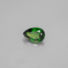 0.74캐럿 천연 그린 크롬 디옵사이드, 배 모양, 7.2×4.9 mm, VS
