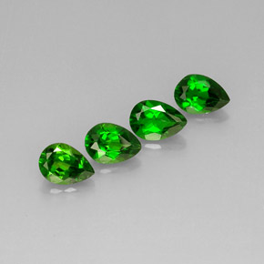 캐럿 천연 그린 크롬 디옵사이드 보석, 배 모양, 7×5 mm, VS