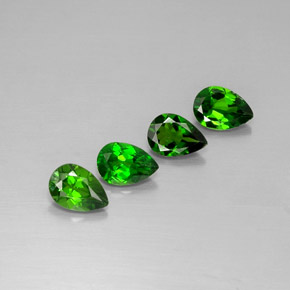 캐럿 천연 그린 크롬 디옵사이드 보석, 배 모양, 7×5 mm, VVS-VS