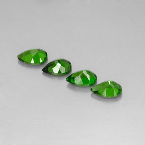 캐럿 천연 그린 크롬 디옵사이드 보석, 배 모양, 7×5 mm, VVS-VS