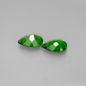 캐럿 천연 그린 크롬 디옵사이드 보석, 배 모양, 7×5.1 mm, VS