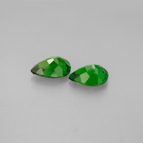 캐럿 천연 그린 크롬 디옵사이드 보석, 배 모양, 6.7×4.7 mm, VS