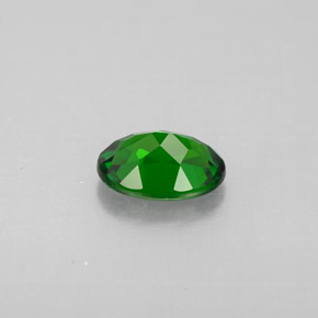 0.85캐럿 천연 그린 크롬 디옵사이드, 타원형 컷, 7×5.1 mm, VS