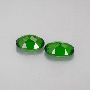 캐럿 천연 그린 크롬 디옵사이드 보석, 타원형 컷, 7×5 mm, VVS-VS