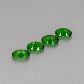 캐럿 천연 그린 크롬 디옵사이드 보석, 타원형 컷, 7×5.1 mm, VVS-VS