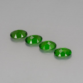 캐럿 천연 그린 크롬 디옵사이드 보석, 타원형 컷, 6.9×5.1 mm, VVS-VS