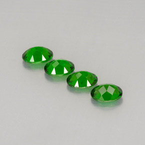 캐럿 천연 그린 크롬 디옵사이드 보석, 타원형 컷, 7×5.2 mm, VVS-VS