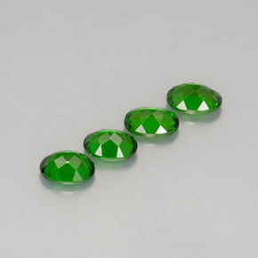 캐럿 천연 그린 크롬 디옵사이드 보석, 타원형 컷, 6.9×5.2 mm, VVS-VS