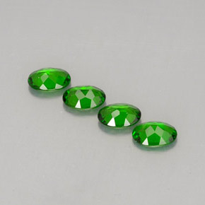 캐럿 천연 그린 크롬 디옵사이드 보석, 타원형 컷, 7×5.1 mm, VVS-VS