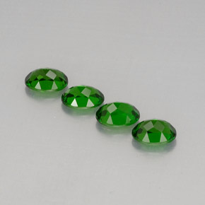캐럿 천연 그린 크롬 디옵사이드 보석, 타원형 컷, 7.2×5.2 mm, VVS-VS