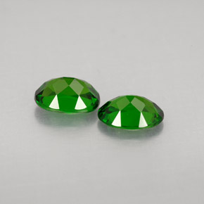 캐럿 천연 그린 크롬 디옵사이드 보석, 타원형 컷, 6.8×5 mm, VVS-VS