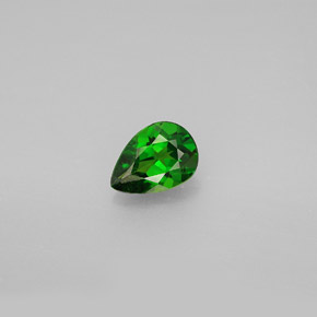 0.72캐럿 천연 그린 크롬 디옵사이드, 배 모양, 6.9×5 mm, VS-SI