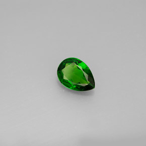 0.58캐럿 천연 그린 크롬 디옵사이드, 배 모양, 7×5 mm, VVS-VS