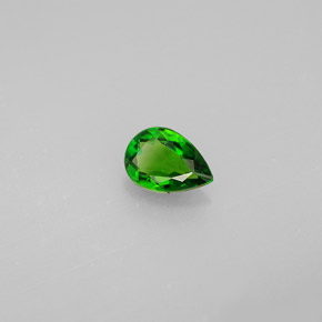 0.51캐럿 천연 그린 크롬 디옵사이드, 배 모양, 6.5×4.6 mm, VVS-VS