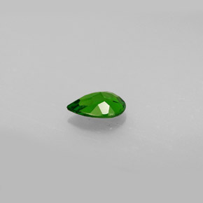 0.51캐럿 천연 그린 크롬 디옵사이드, 배 모양, 6.5×4.6 mm, VVS-VS