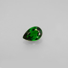 0.72캐럿 천연 그린 크롬 디옵사이드, 배 모양, 6.9×4.8 mm, VVS-VS