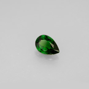 0.72캐럿 천연 그린 크롬 디옵사이드, 배 모양, 6.9×4.8 mm, VVS-VS