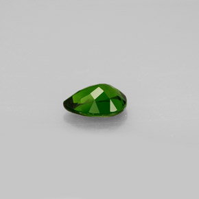 0.78캐럿 천연 그린 크롬 디옵사이드, 배 모양, 7×4.9 mm, VVS-VS