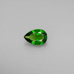 0.66캐럿 천연 그린 크롬 디옵사이드, 배 모양, 7.1×5 mm, VVS-VS