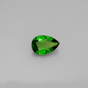 0.66캐럿 천연 그린 크롬 디옵사이드, 배 모양, 7.1×5 mm, VVS-VS