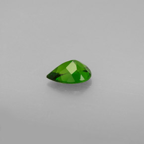 0.65캐럿 천연 그린 크롬 디옵사이드, 배 모양, 6.8×4.9 mm, VS