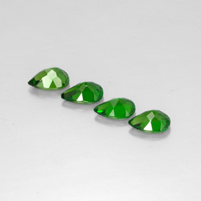 캐럿 천연 그린 크롬 디옵사이드 보석, 배 모양, 6.9×5 mm, VVS-VS