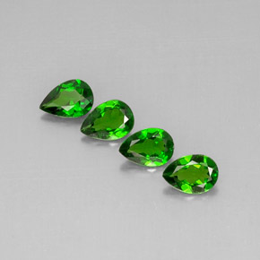 캐럿 천연 그린 크롬 디옵사이드 보석, 배 모양, 7×5 mm, VVS-VS