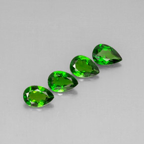 캐럿 천연 그린 크롬 디옵사이드 보석, 배 모양, 7×5 mm, VVS-VS
