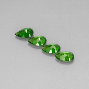 캐럿 천연 그린 크롬 디옵사이드 보석, 배 모양, 7×5 mm, VVS-VS