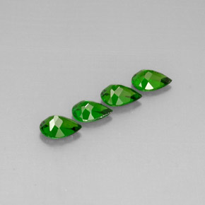 캐럿 천연 그린 크롬 디옵사이드 보석, 배 모양, 6.7×4.6 mm, VVS-VS