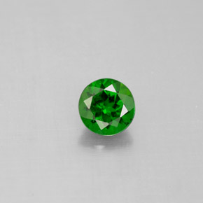 0.56캐럿 천연 그린 크롬 디옵사이드, 라운드 컷, 5.00 mm, VS