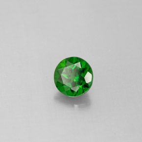 0.56캐럿 천연 그린 크롬 디옵사이드, 라운드 컷, 5.00 mm, VS