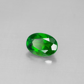 0.87캐럿 천연 그린 크롬 디옵사이드, 타원형 컷, 7.1×5.1 mm, VS-SI