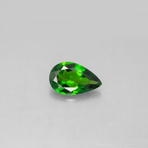 0.74캐럿 천연 그린 크롬 디옵사이드, 배 모양, 7.1×5 mm, VS