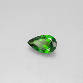 0.74캐럿 천연 그린 크롬 디옵사이드, 배 모양, 7.1×5 mm, VS