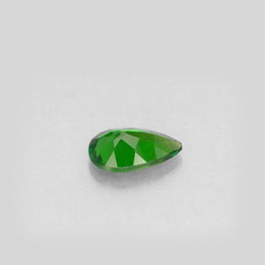 0.79캐럿 천연 그린 크롬 디옵사이드, 배 모양, 7.9×5.1 mm, VS