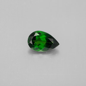 0.90캐럿 천연 그린 크롬 디옵사이드, 배 모양, 8×5.2 mm, VVS-VS
