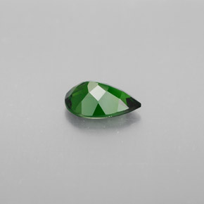0.90캐럿 천연 그린 크롬 디옵사이드, 배 모양, 8×5.2 mm, VVS-VS