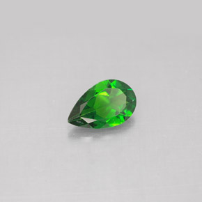 0.74캐럿 천연 그린 크롬 디옵사이드, 배 모양, 7.9×5 mm, VS