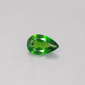 0.71캐럿 천연 그린 크롬 디옵사이드, 배 모양, 8×5.1 mm, VS