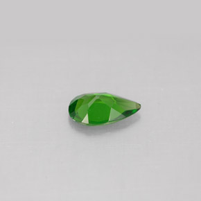 0.71캐럿 천연 그린 크롬 디옵사이드, 배 모양, 8×5.1 mm, VS