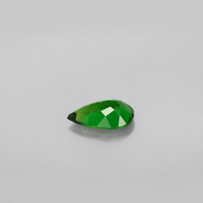 0.68캐럿 천연 그린 크롬 디옵사이드, 배 모양, 7.6×4.9 mm, VS