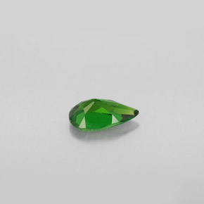 0.77캐럿 천연 그린 크롬 디옵사이드, 배 모양, 8×4.8 mm, VS
