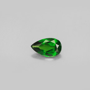 0.77캐럿 천연 그린 크롬 디옵사이드, 배 모양, 8.1×5 mm, VS