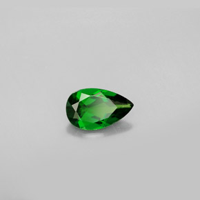 0.77캐럿 천연 그린 크롬 디옵사이드, 배 모양, 8.1×5 mm, VS