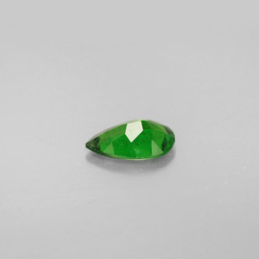 0.77캐럿 천연 그린 크롬 디옵사이드, 배 모양, 8×5.2 mm, VS