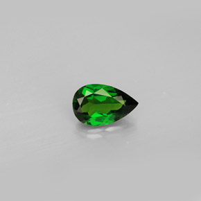 0.76캐럿 천연 그린 크롬 디옵사이드, 배 모양, 7.8×5 mm, VS