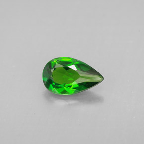 0.83캐럿 천연 그린 크롬 디옵사이드, 배 모양, 8.1×5 mm, VS